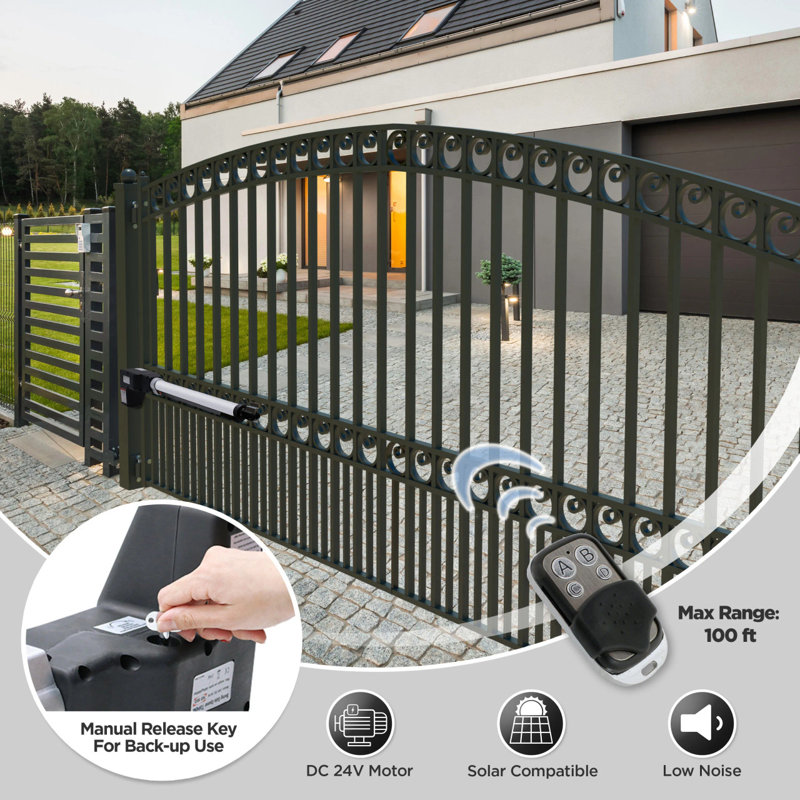 ALEKO Single Swing Gate Operator - AS600 AC/DC - Accessory Kit